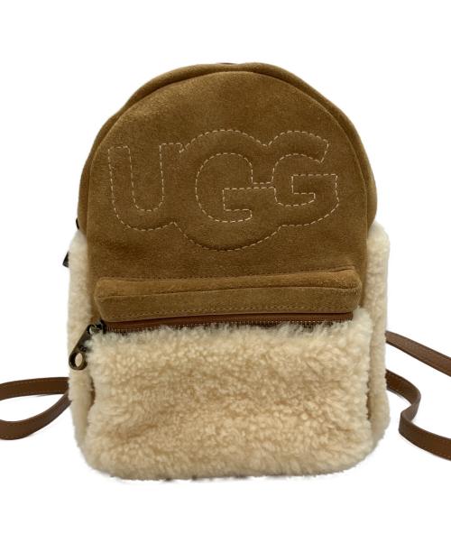 UGG（アグ）UGG (アグ) スウェードリュック ブラウン×ホワイトの古着・服飾アイテム