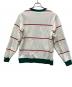 SUPREME (シュプリーム) 17AW Striped Crewneck ホワイト×グリーン サイズ:S：7000円