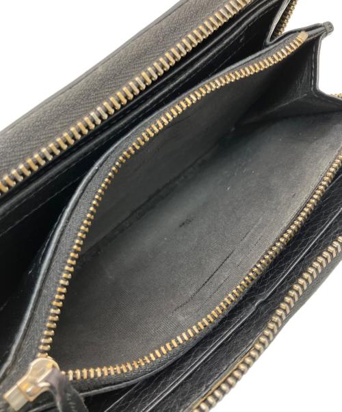 GUCCI（グッチ）GUCCI (グッチ) ラウンドファスナー長財布 ブラックの古着・服飾アイテム