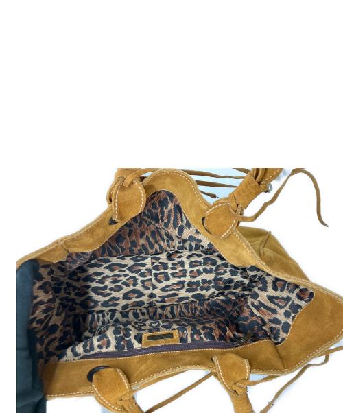 DOLCE & GABBANA（ドルチェ＆ガッバーナ）DOLCE & GABBANA (ドルチェ＆ガッバーナ) スウェードスタッズハンドバッグ ブラウンの古着・服飾アイテム