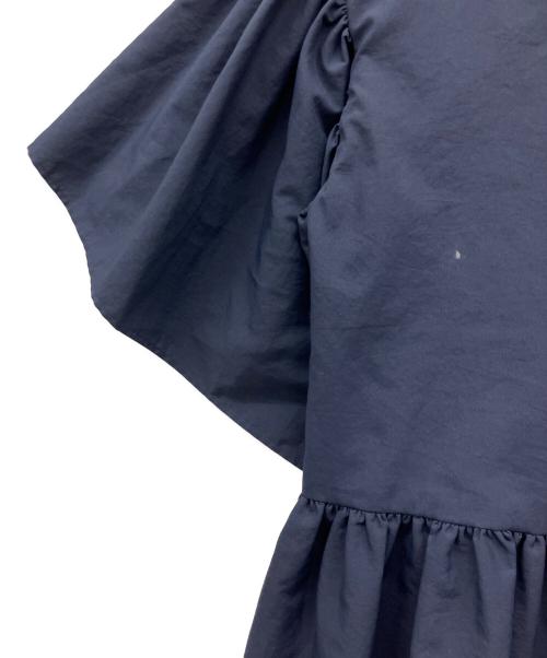 UNITED ARROWS（ユナイテッドアローズ）UNITED ARROWS (ユナイテッドアローズ) イレギュラーペプラムブラウス ネイビー サイズ:36の古着・服飾アイテム