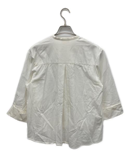 BALLSEY（ボールジィ）BALLSEY (ボールジィ) クリスタルコットン ワイドスリーブブラウス ホワイト サイズ:36の古着・服飾アイテム