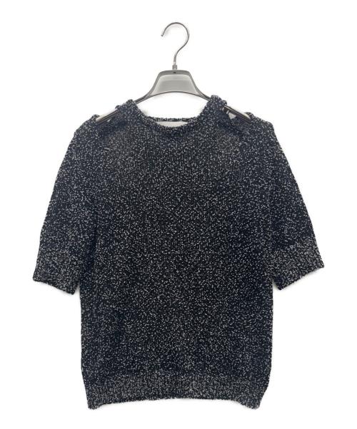 Paddy Hill（パディヒル）Paddy Hill (パディヒル) 半袖ニット ブラック サイズ:36の古着・服飾アイテム