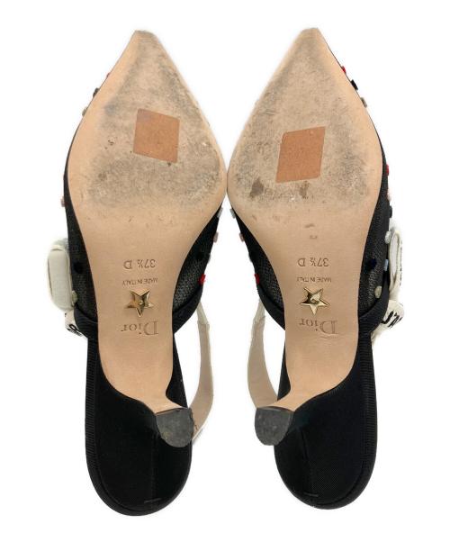 Christian Dior（クリスチャン ディオール）Christian Dior (クリスチャン ディオール) J'ADIORスリングバックパンプス ブラック サイズ:37 1/2 Dの古着・服飾アイテム