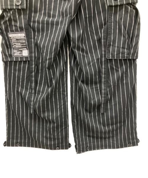 SWITCHBLADE（スイッチブレード）SWITCHBLADE (スイッチブレード) PINSTRIPE WIDE CARGO PT ブラック サイズ:Mの古着・服飾アイテム