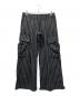 SWITCHBLADE（スイッチブレード）の古着「PINSTRIPE WIDE CARGO PT」｜ブラック