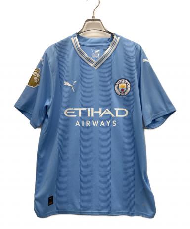 8SM1 puma トレーニングウェア　サッカーシャツ　ネイビー　古着used 中古・古着通販】PUMA (プーマ) サッカーユニフォーム スカイブルー