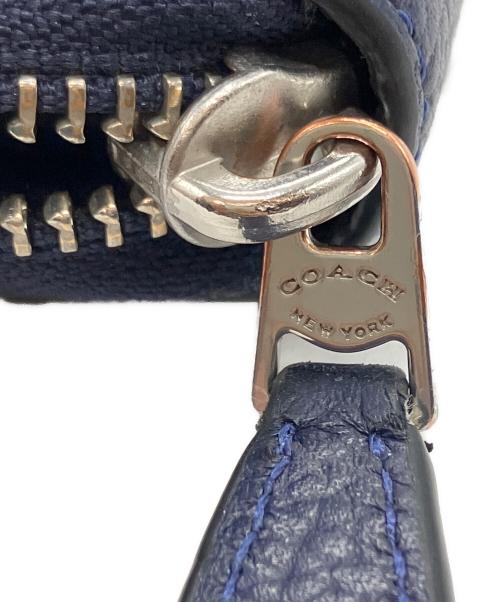 COACH（コーチ）COACH (コーチ) アコーディオン ジップ ウォレット ネイビーの古着・服飾アイテム