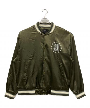 中古・古着通販】HUF (ハフ) スタジャン オリーブ サイズ:XL｜ブランド