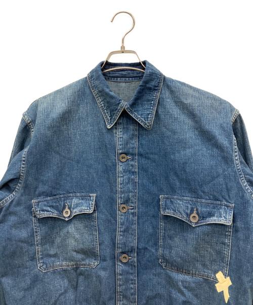 Maison Margiela（メゾンマルジェラ）Maison Margiela (メゾンマルジェラ) ディストレスト デニムジャケット インディゴ サイズ:50の古着・服飾アイテム