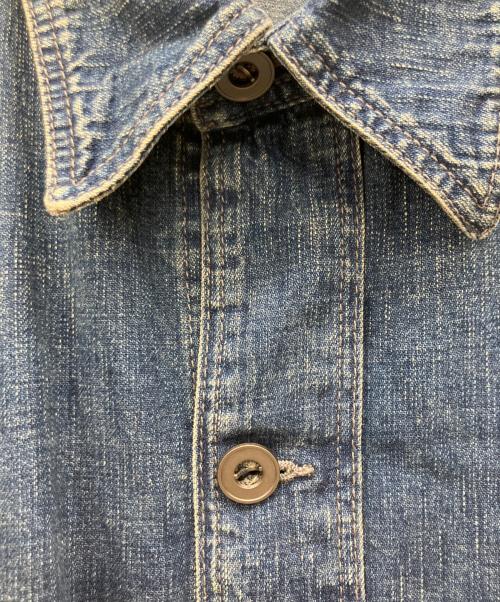 Maison Margiela（メゾンマルジェラ）Maison Margiela (メゾンマルジェラ) ディストレスト デニムジャケット インディゴ サイズ:50の古着・服飾アイテム
