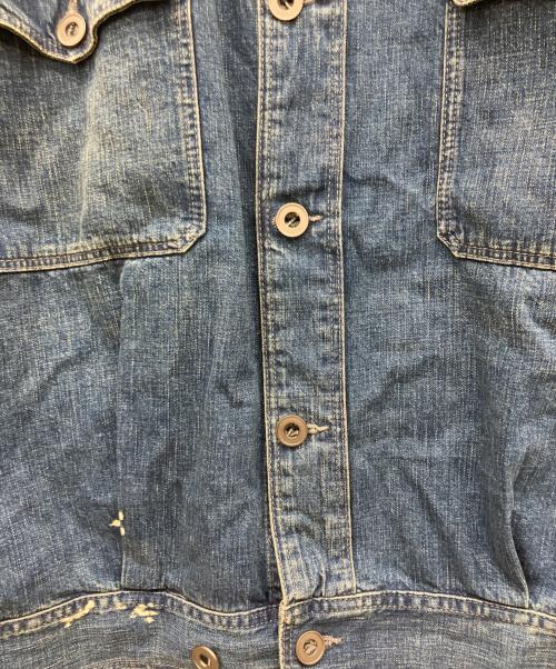 Maison Margiela（メゾンマルジェラ）Maison Margiela (メゾンマルジェラ) ディストレスト デニムジャケット インディゴ サイズ:50の古着・服飾アイテム