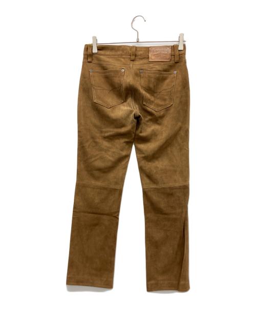 RALPH LAUREN（ラルフローレン）RALPH LAUREN (ラルフローレン) スウェードパンツ ブラウン サイズ:26の古着・服飾アイテム