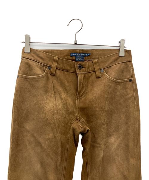 RALPH LAUREN（ラルフローレン）RALPH LAUREN (ラルフローレン) スウェードパンツ ブラウン サイズ:26の古着・服飾アイテム