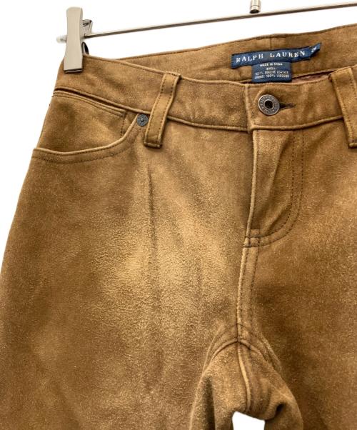 RALPH LAUREN（ラルフローレン）RALPH LAUREN (ラルフローレン) スウェードパンツ ブラウン サイズ:26の古着・服飾アイテム