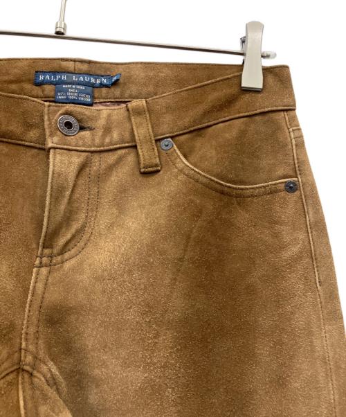 RALPH LAUREN（ラルフローレン）RALPH LAUREN (ラルフローレン) スウェードパンツ ブラウン サイズ:26の古着・服飾アイテム