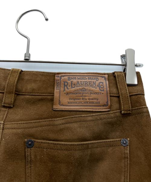 RALPH LAUREN（ラルフローレン）RALPH LAUREN (ラルフローレン) スウェードパンツ ブラウン サイズ:26の古着・服飾アイテム