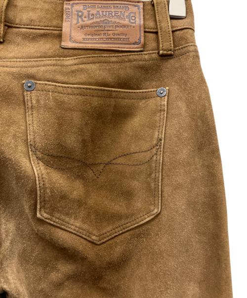 RALPH LAUREN（ラルフローレン）RALPH LAUREN (ラルフローレン) スウェードパンツ ブラウン サイズ:26の古着・服飾アイテム