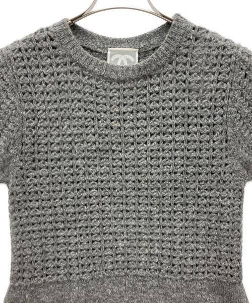 CHANEL（シャネル）CHANEL (シャネル) 半袖ワンピース グレー サイズ:38の古着・服飾アイテム