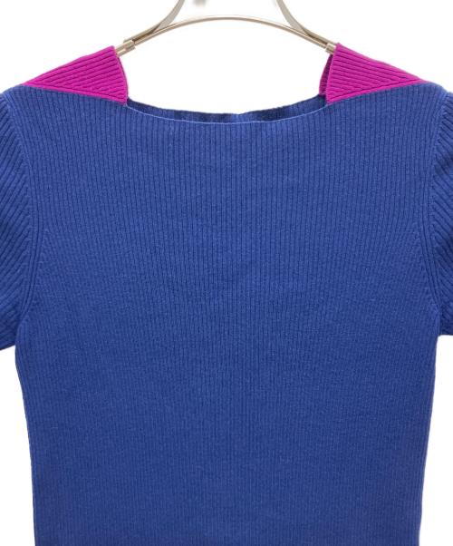 CHANEL（シャネル）CHANEL (シャネル) 半袖ワンピース ネイビー サイズ:36の古着・服飾アイテム