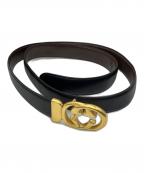 GUCCIグッチ）の古着「レザーベルト」｜ブラック