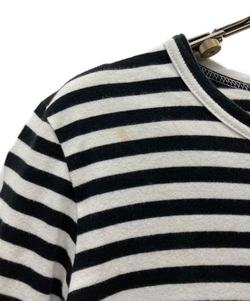 PLAY COMME des GARCONS（プレイコムデギャルソン）PLAY COMME des GARCONS (プレイコムデギャルソン) 長袖カットソー ブラック×ホワイト サイズ:Mの古着・服飾アイテム