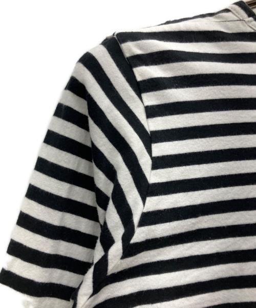 PLAY COMME des GARCONS（プレイコムデギャルソン）PLAY COMME des GARCONS (プレイコムデギャルソン) 長袖カットソー ブラック×ホワイト サイズ:Mの古着・服飾アイテム