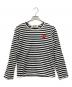 PLAY COMME des GARCONS（プレイコムデギャルソン）の古着「長袖カットソー」｜ブラック×ホワイト