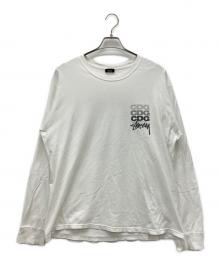 stussy×COMME des GARCONS（ステューシー×コムデギャルソン）の古着「長袖Tシャツ」｜ホワイト