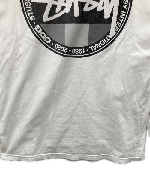 stussy（ステューシー）stussy (ステューシー) COMME des GARCONS (コムデギャルソン) 長袖Tシャツ ホワイト サイズ:Lの古着・服飾アイテム