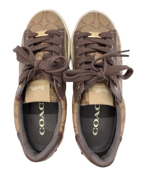 COACH（コーチ）COACH (コーチ) ローカットスニーカー ブラウン サイズ:23の古着・服飾アイテム