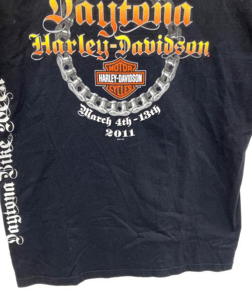 HARLEY-DAVIDSON（ハーレーダビッドソン）HARLEY-DAVIDSON (ハーレーダビッドソン) 半袖Tシャツ ブラック サイズ:XLの古着・服飾アイテム