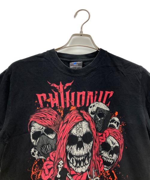 ROCK1（-）ROCK1 (-) 半袖カットソー ブラック サイズ:MEDEUMの古着・服飾アイテム