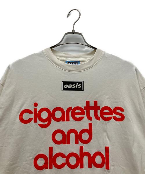 oasis（オアシス）oasis (オアシス) PLEASURES (プレジャーズ) NORDIQUE Tシャツ アイボリー サイズ:Ｌの古着・服飾アイテム