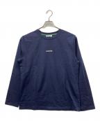 LACOSTEラコステ）の古着「ワンポイント刺しゅう長袖Tシャツ」｜ネイビー