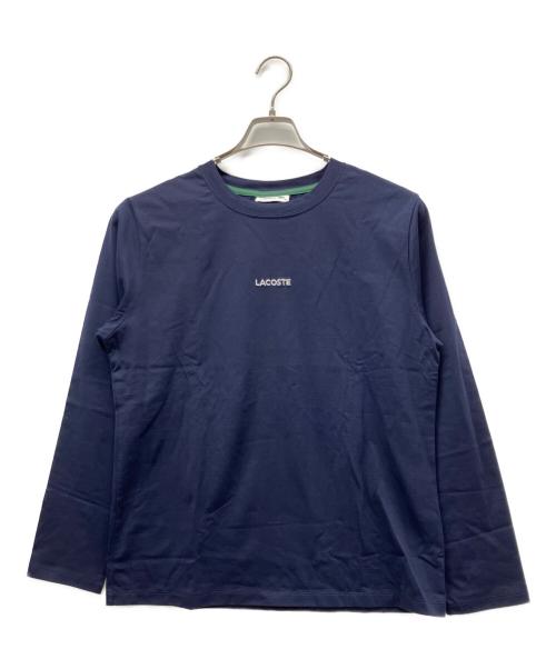 LACOSTE（ラコステ）LACOSTE (ラコステ) ワンポイント刺しゅう長袖Tシャツ ネイビー サイズ:40の古着・服飾アイテム