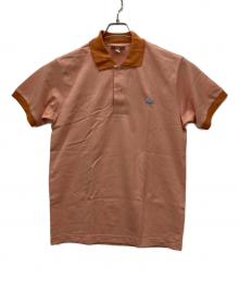 LACOSTE（ラコステ）の古着「コントラストリブポロシャツ」｜オレンジ