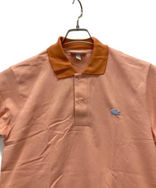 LACOSTE（ラコステ）LACOSTE (ラコステ) コントラストリブポロシャツ オレンジ サイズ:Sの古着・服飾アイテム