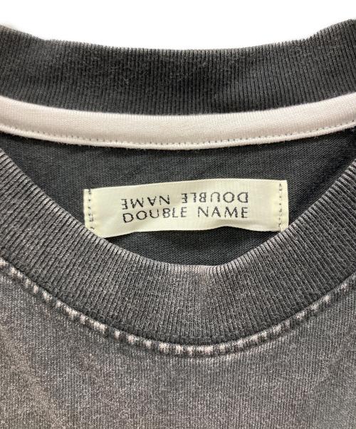 DOUBLE NAME（ダブルネーム）DOUBLE NAME (ダブルネーム) 半袖カットソー チャコールグレー サイズ:Fの古着・服飾アイテム