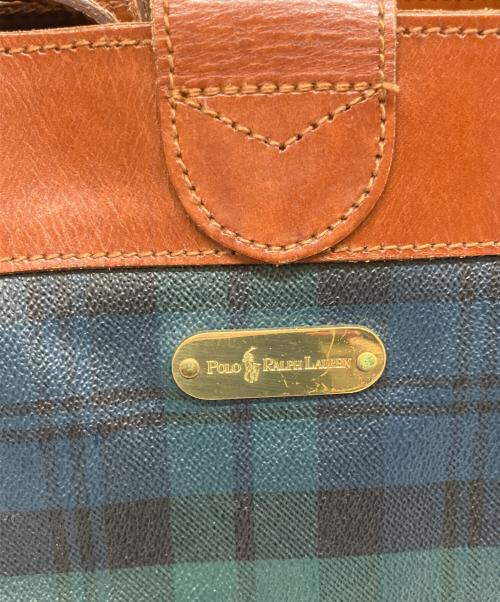POLO RALPH LAUREN（ポロ・ラルフローレン）POLO RALPH LAUREN (ポロ・ラルフローレン) ショルダーバッグ ネイビー×グリーンの古着・服飾アイテム