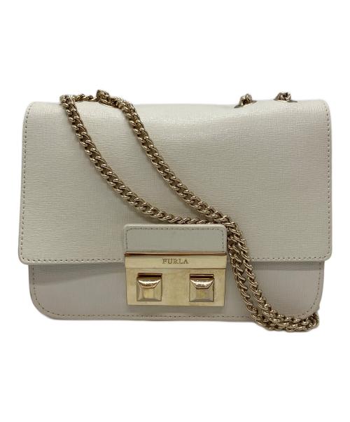 FURLA（フルラ）FURLA (フルラ) チェーンショルダーバッグ ホワイトの古着・服飾アイテム
