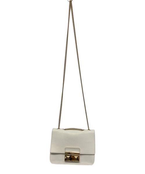 FURLA（フルラ）FURLA (フルラ) チェーンショルダーバッグ ホワイトの古着・服飾アイテム