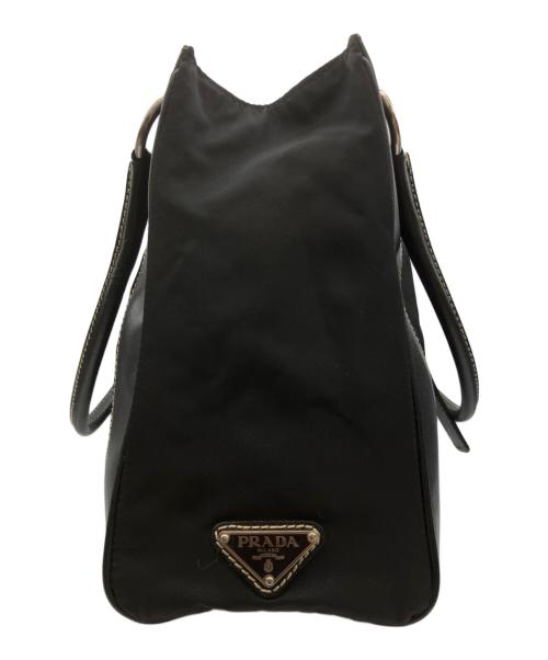 PRADA（プラダ）PRADA (プラダ) ナイロンレザートートバッグ ブラックの古着・服飾アイテム