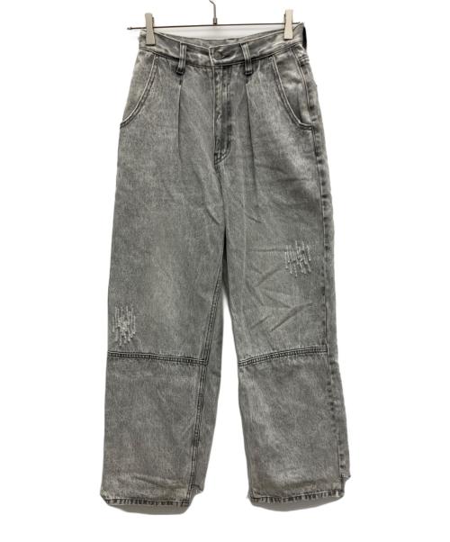 YENN（イエン）YENN (イエン) HIGH RISE TUCK WIDE PT ブラック サイズ:36の古着・服飾アイテム