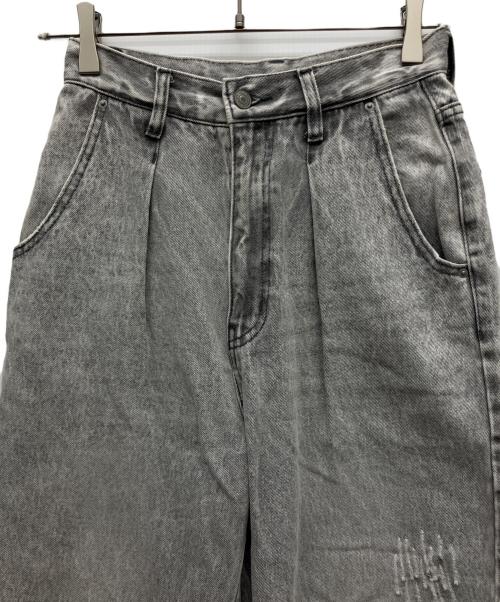 YENN（イエン）YENN (イエン) HIGH RISE TUCK WIDE PT ブラック サイズ:36の古着・服飾アイテム