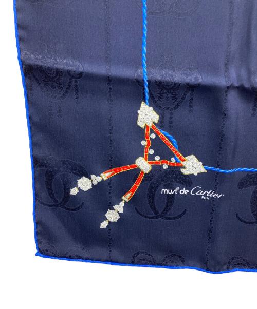 must de cartier（マストドゥカルティエ）must de cartier (マストドゥカルティエ) スカーフ ネイビーの古着・服飾アイテム