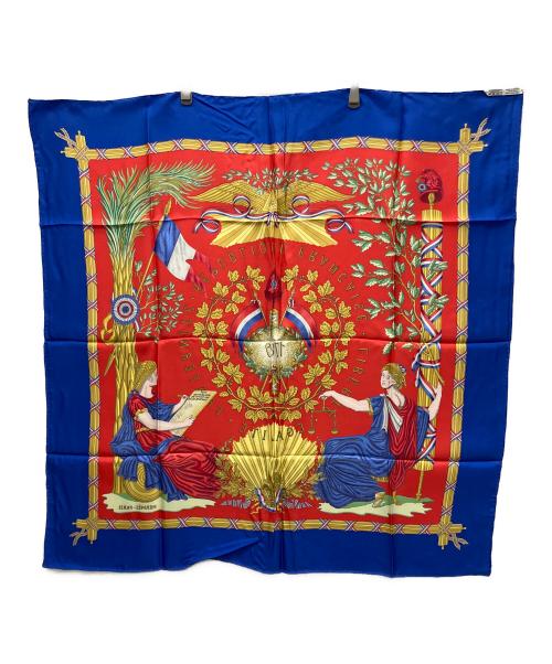 HERMES（エルメス）HERMES (エルメス) 1789 LIBERTE EGALITE FRATERNITE REPUBLIQUE FRANCAISE ブルーの古着・服飾アイテム