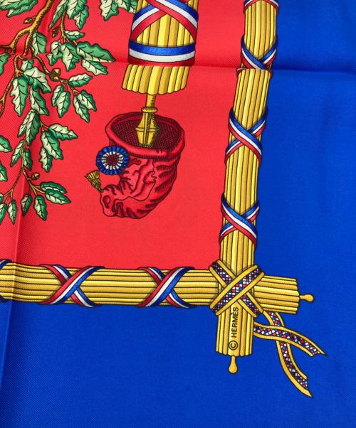 HERMES（エルメス）HERMES (エルメス) 1789 LIBERTE EGALITE FRATERNITE REPUBLIQUE FRANCAISE ブルーの古着・服飾アイテム
