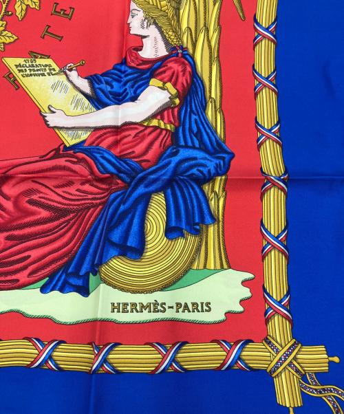 HERMES（エルメス）HERMES (エルメス) 1789 LIBERTE EGALITE FRATERNITE REPUBLIQUE FRANCAISE ブルーの古着・服飾アイテム