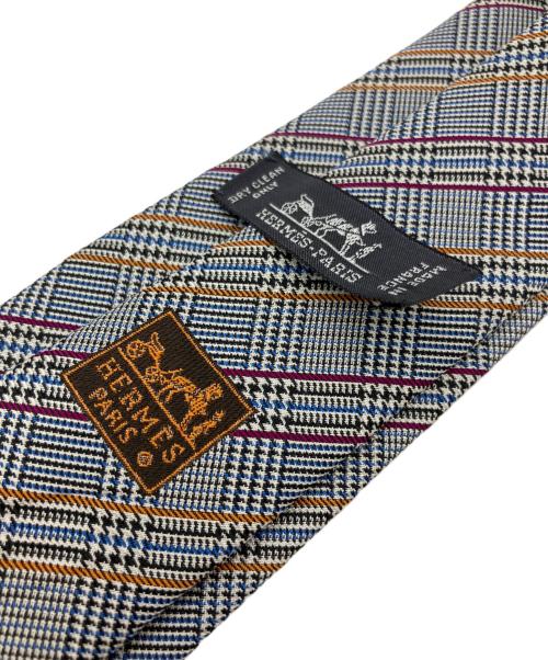 HERMES（エルメス）HERMES (エルメス) シルクネクタイ グレー サイズ:-の古着・服飾アイテム